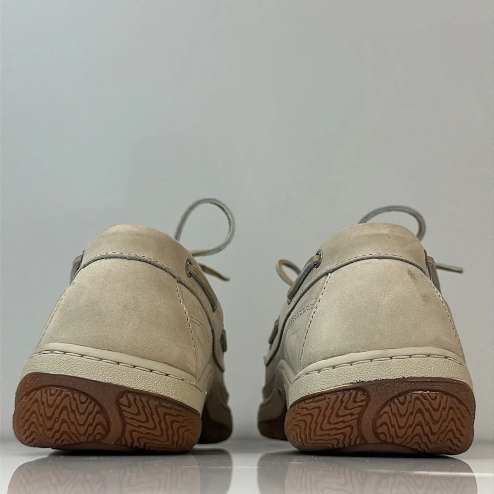 Orvis Cream Leather Topsider Boat Shoes Size 9.5